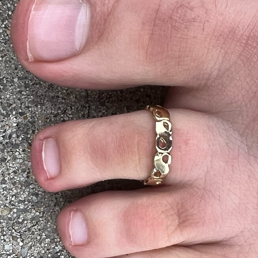 Gold Sterling Silver Infinity Ring Toe Ring Midi … - image 4